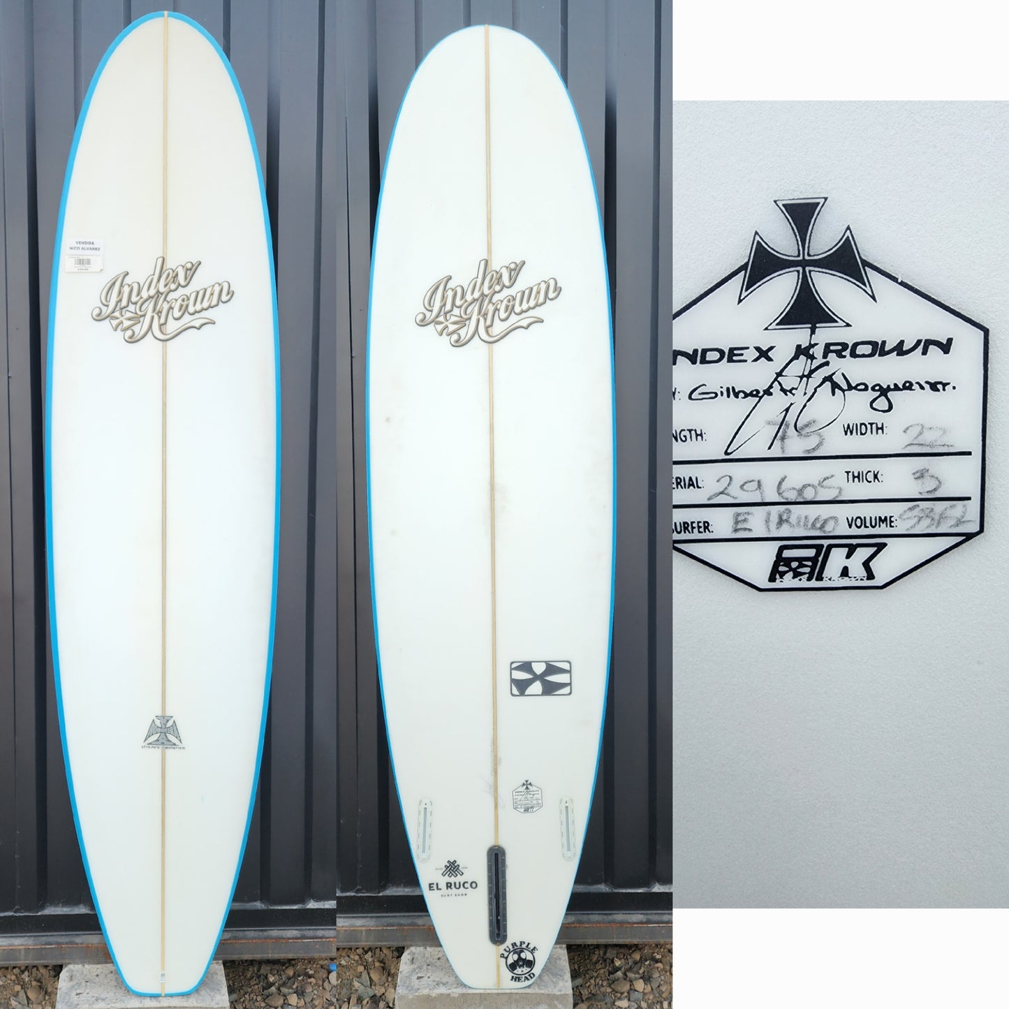 Purple Head 7.5 22 X 2 X 3 53.5L Celeste Index Krown