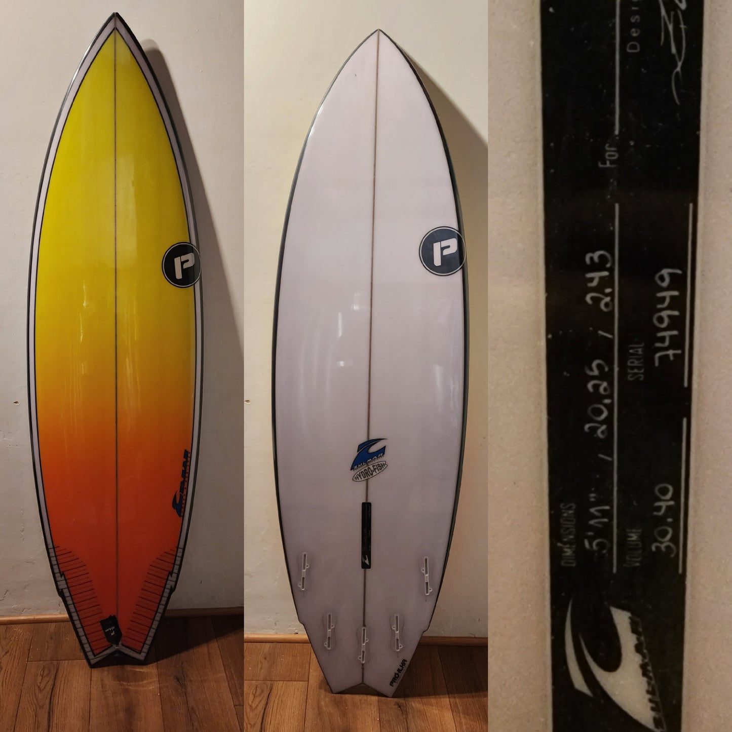 Shortboard Pro-Ilha Hydro Fish 5.11X20.25X2.43 De 30.40 Lts.
