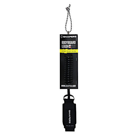 Leash para Bodyboard Shapers de 4Ft. con amarre en biceps color Negro
