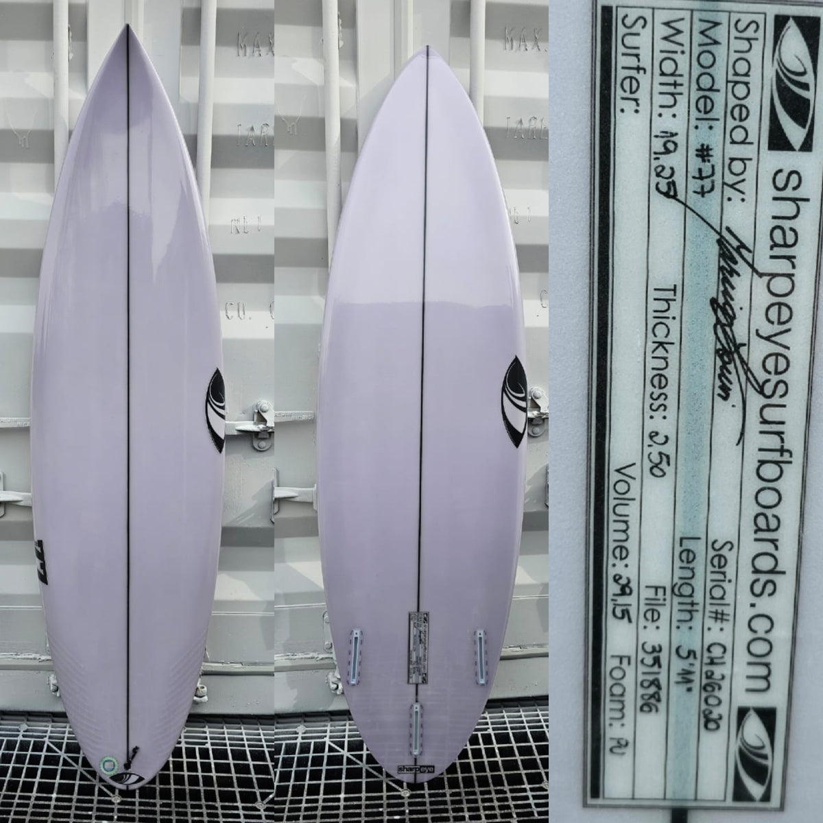 Tabla de Surf Sharpeye #77 5'11" · 29.15L