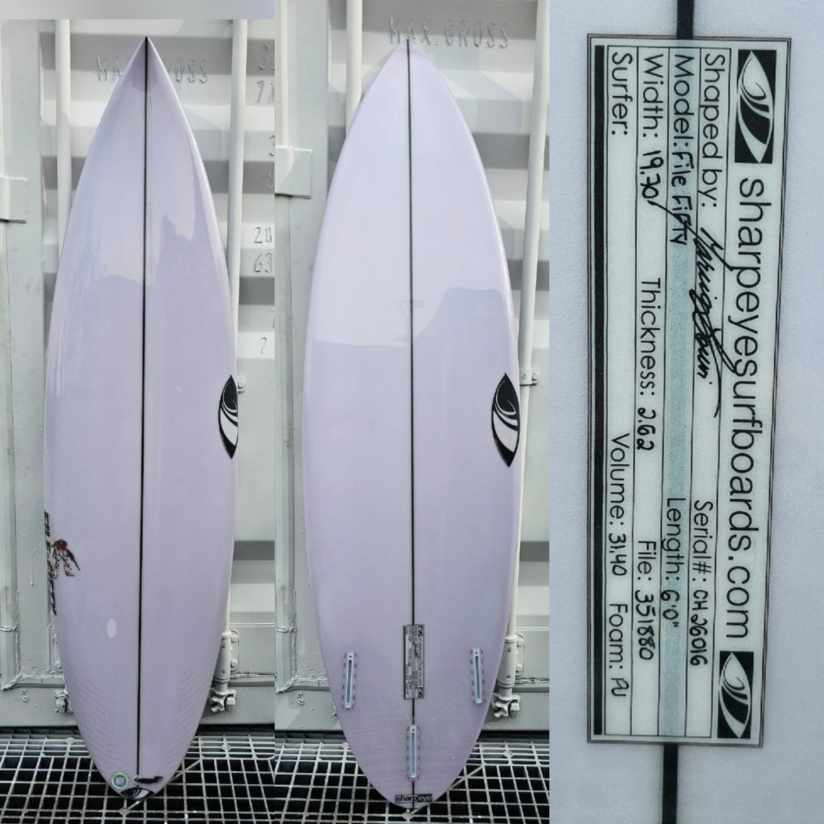 Tabla de Surf Sharpeye File Fifty 6'0" · 31.40L