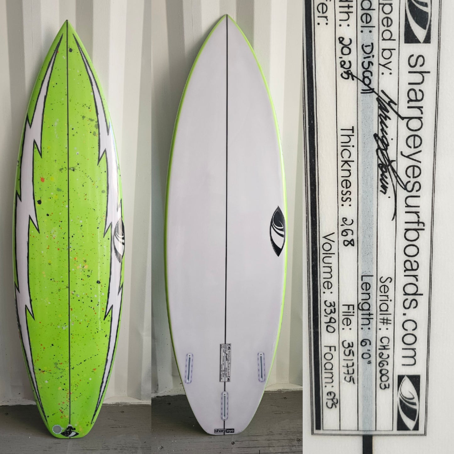 Tabla de Surf Sharpeye Disco II 6'0" · 33.40 L