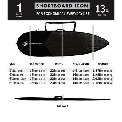 Funda Creatures Icon Lite Fish - 6'7" - Black