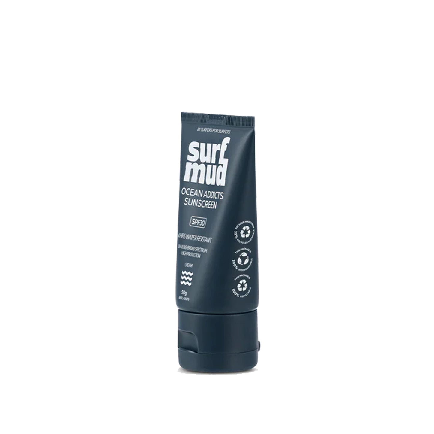 Protector Solar en Crema SURFMUD Ocean Addicts Sunscreen 30spf. 50g.