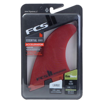 Quillas FCS II Accelerator Essential Series NeoGlass Tri Fin - Large