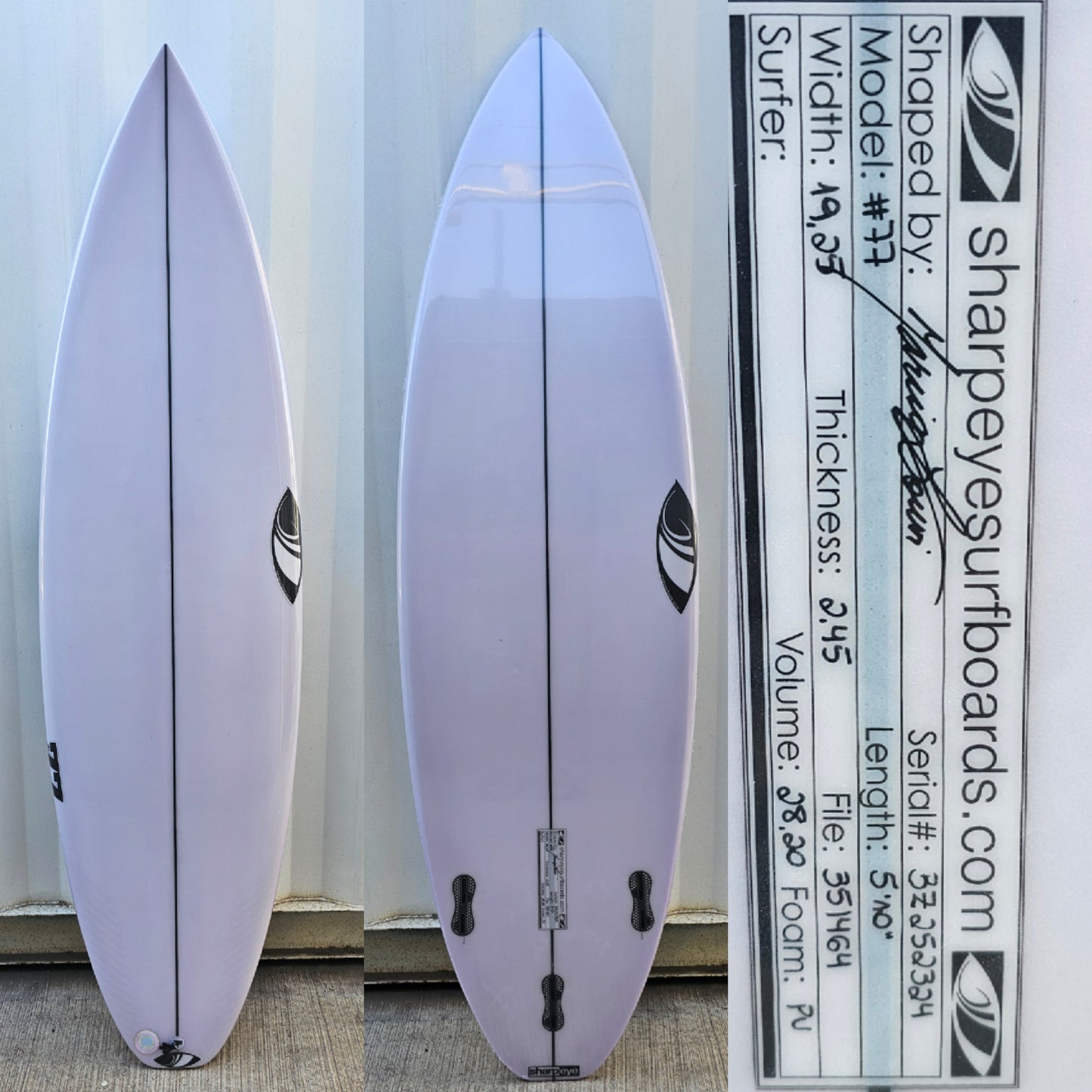 Tabla de Surf Sharpeye #77   5'10" · 28,20 L